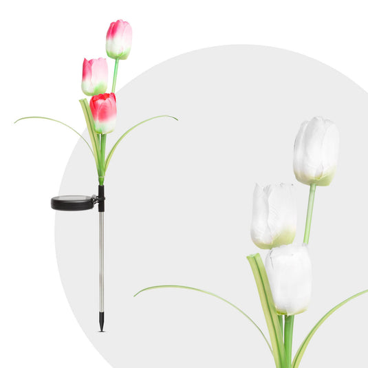Leszúrható szolár virág (RGB LED, 70 cm - 2 darabos csomag)