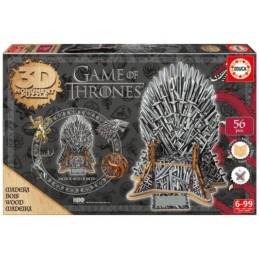 Trónok harca 3D vastrón fa puzzle