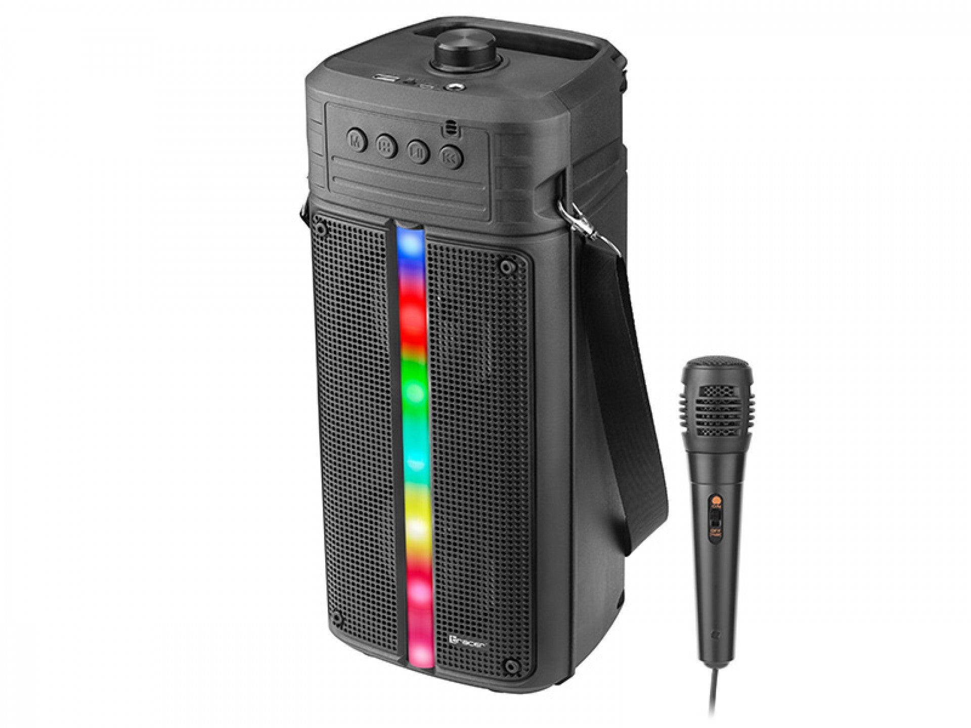 TRACER ROCKET V2 Bluetooth 5.0 TWS Party Box Hangszóró LED Világítással Mikrofonnal