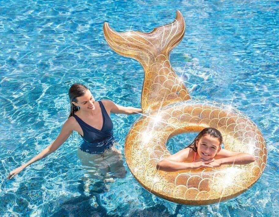 Intex Csillámos óriás sellő úszógumi