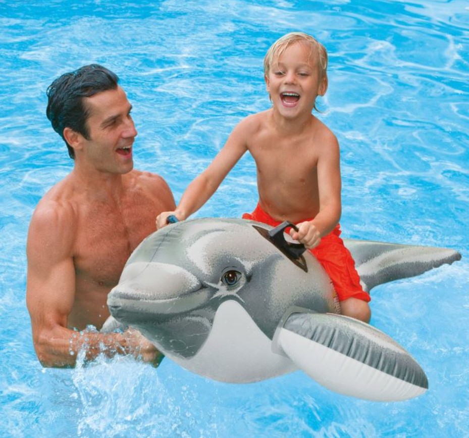 Intex Felfújható delfin kapaszkodókkal