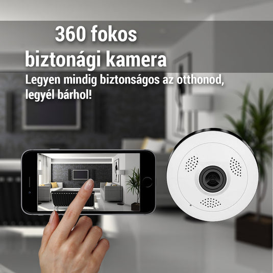 Biztonsági kamera, megfigyelő kamera, 360 fokos kamera