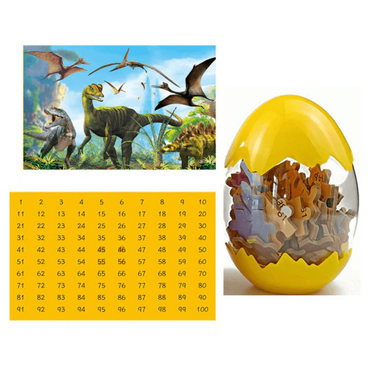 Dinós puzzle tojásban