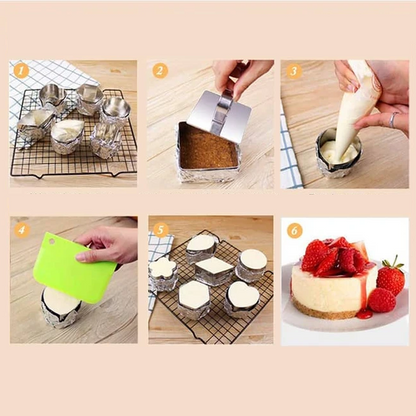 Rozsdamentes acél köralakú sütemény (Mousse) forma