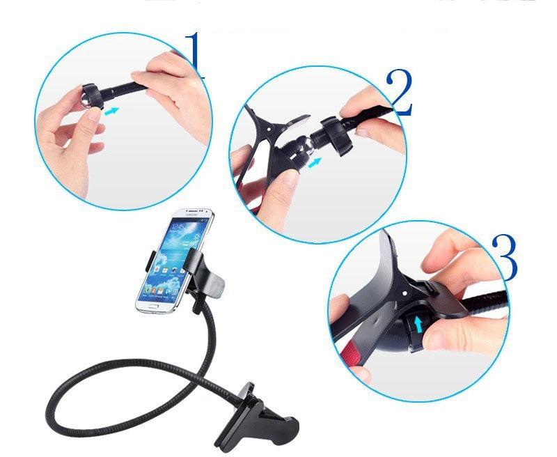 Csíptethető flexibilis univerzális telefontartó mobil tartó