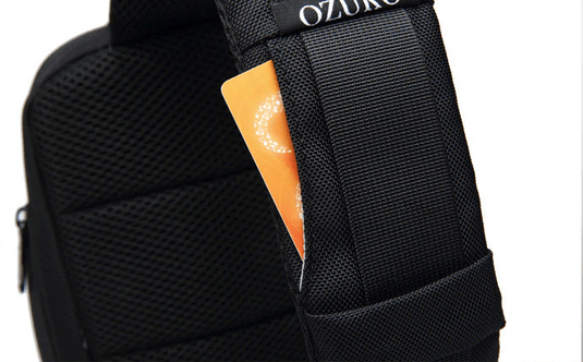 OZUKO biztonsági záras hátizsák (18×10×35 cm)